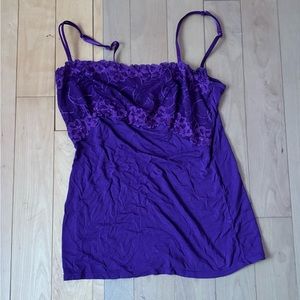 Purple Floral Tank Top (NEED GONE)